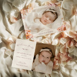 Anúncio Cream Vintage Floral Queda Duas Foto Nascimento<br><div class="desc">Apresentando nosso belo anúncio de nascimento de Cream Vintage Floral Fall Two Photo Birth capturando o delicado calor do outono com lindas flores de aquarela que foram amavelmente arranjadas para invocar uma estética macia e sofisticada. Apresentando um pano de fundo de creme suave com fontes de burgundy complementares em elegante...</div>