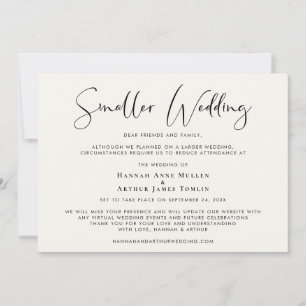 Anúncio Creme Elegante de Casamento Menor e Inferior