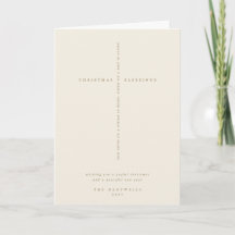 Creme Scripting Cross Christmas/Holiday Card
