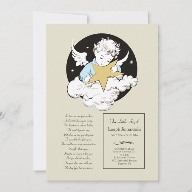 Anúncio Criança Angel Blue Celebração da Vida (Frente)