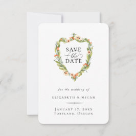 Anúncio Crista Botânica de Pêssego Save The Date