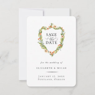 Anúncio Crista Botânica de Pêssego Save The Date