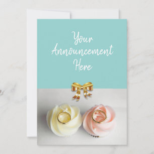 Anúncio Cupcakes de casamento decorados com alianças