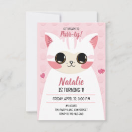 Anúncio Cute cat first birthday 