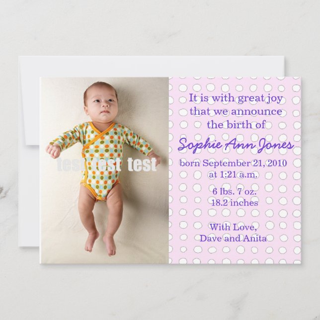 Anúncio da bolinhas Baby Girl (Frente)