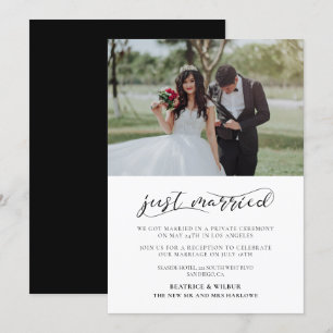 Anúncio da caligrafia Elegante do Recem casados