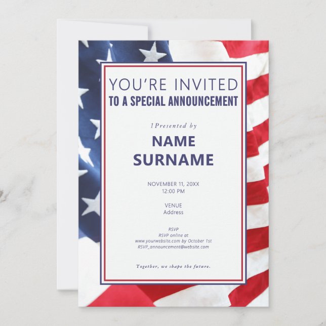 Anúncio da Campanha do Candidato Político do Tease (Frente)