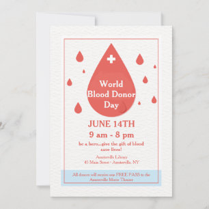 Anúncio da doação de sangue