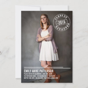 Anúncio da Festa de formatura de Fotos do Carimbo