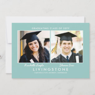 Anúncio da graduação da foto dos irmãos dois