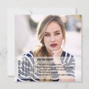 Anúncio da graduação de fatos divertidos 2 foto-mo