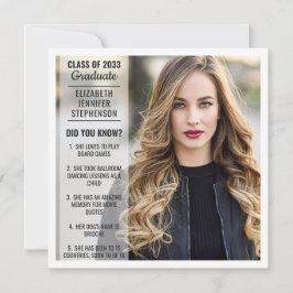 Anúncio da graduação de fatos divertidos 2 foto-mo