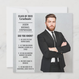 Anúncio da graduação de fatos divertidos 2 foto-mo