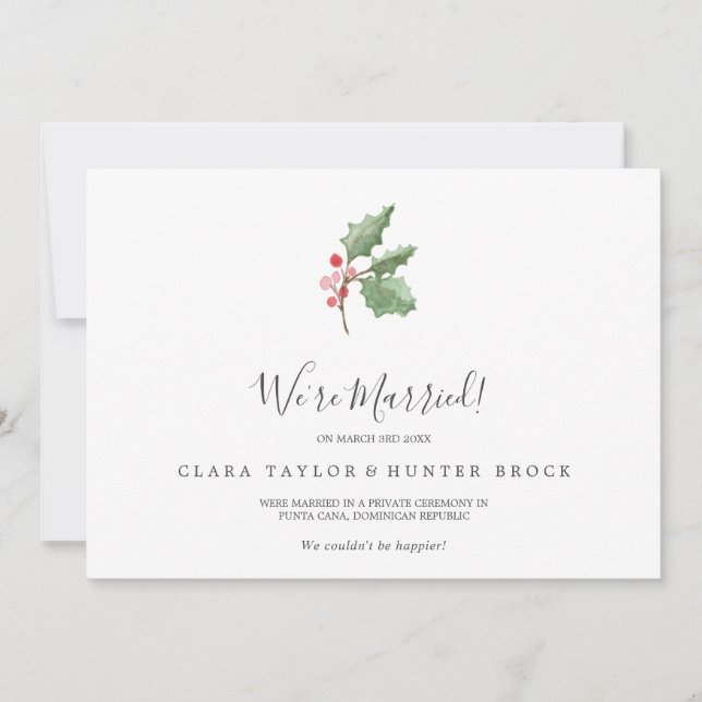 Anúncio da Greenery & Berry Elopement (Frente)