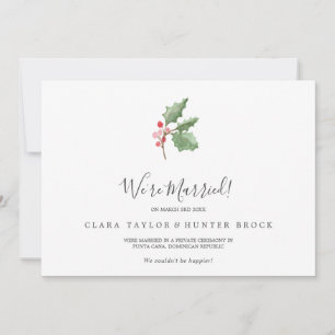 Anúncio da Greenery & Berry Elopement