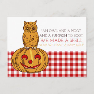 Anúncio da Menininha Pumpkin Owl & Gingham