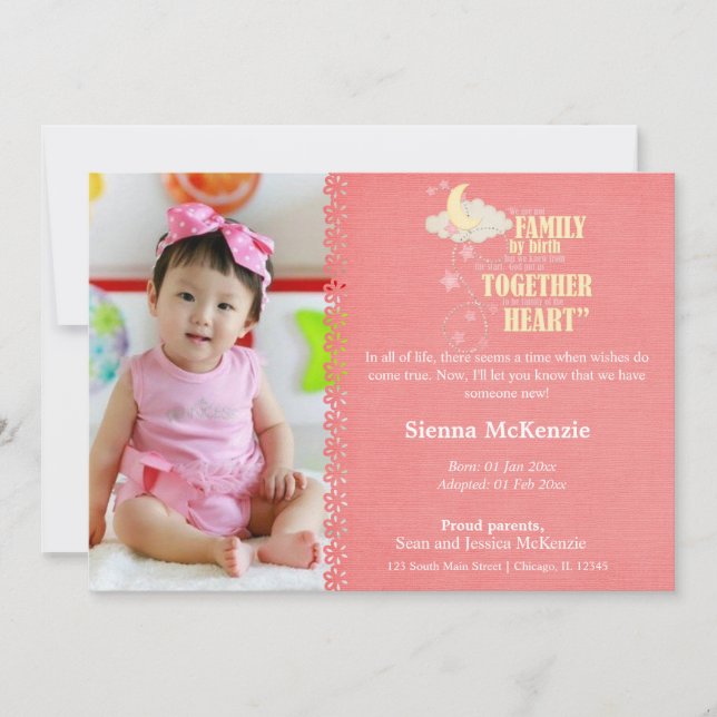 Anúncio da Rapariga de Adoção (Frente)