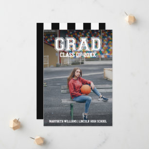 Anúncio da Varsity para Graduação de Fotos Minimal