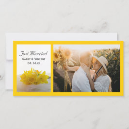 Anúncio Daffodils Amarelos no Recem casados Branco