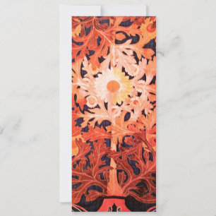 Anúncio DAISY,Vermelho Castanho Negro Folhas Florais Branc