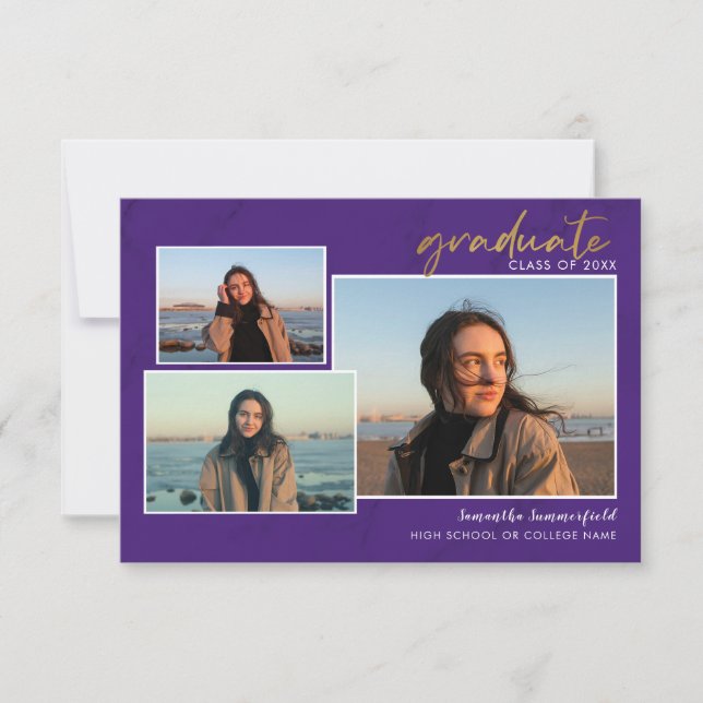 Anúncio de 4 Fotografias com Script 2025 em Púrpur (Frente)