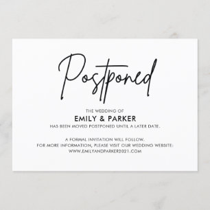 Anúncio de adiamento