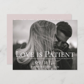 Anúncio de Adiamento de Casamento de Foto Personal