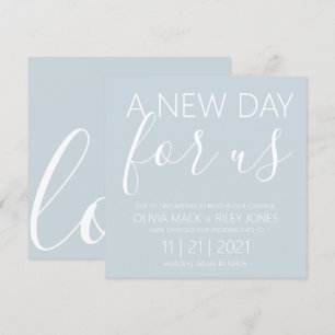 Anúncio de Adiamento de Casamento para Novo Dia de