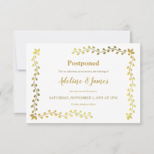 Anúncio de adiamento de folhas Douradas