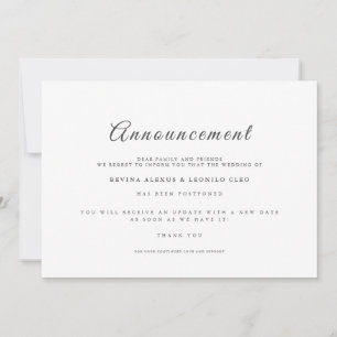 Anúncio de Adiamento do Cancelamento do Script GV 