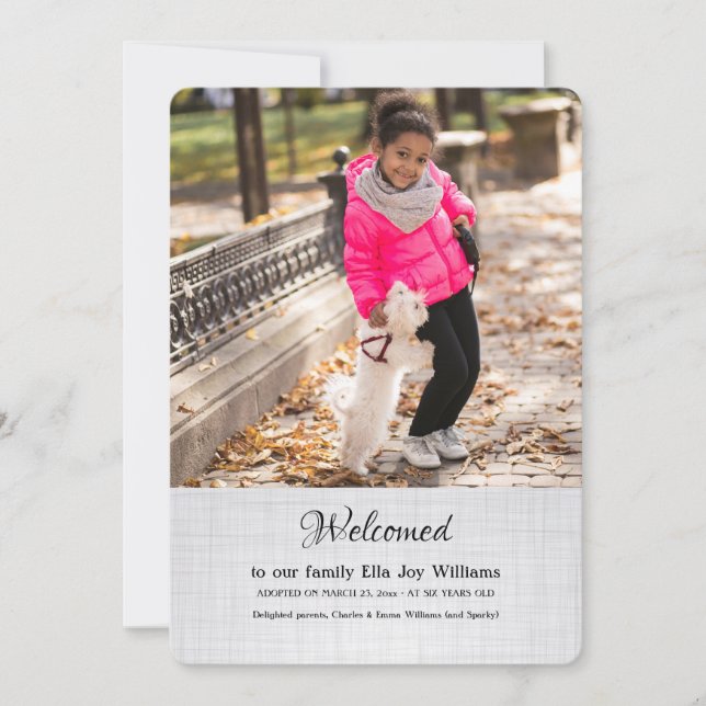 Anúncio de adoção com foto (Frente)