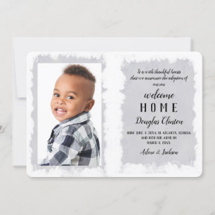 Anúncio de adoção de fotos em casa de boas-vind