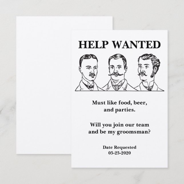 Anúncio de Ajuda Solicitada para Padrinho (Frente/Verso)