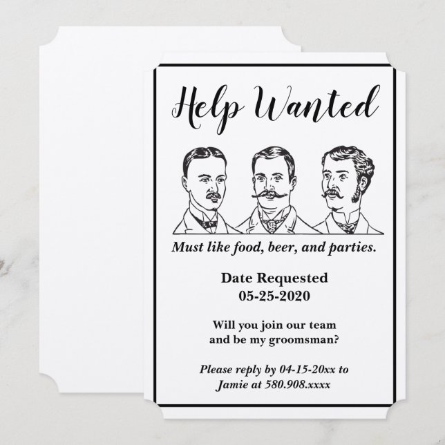 Anúncio de Ajuda Solicitada pelo Padrinho (Frente/Verso)