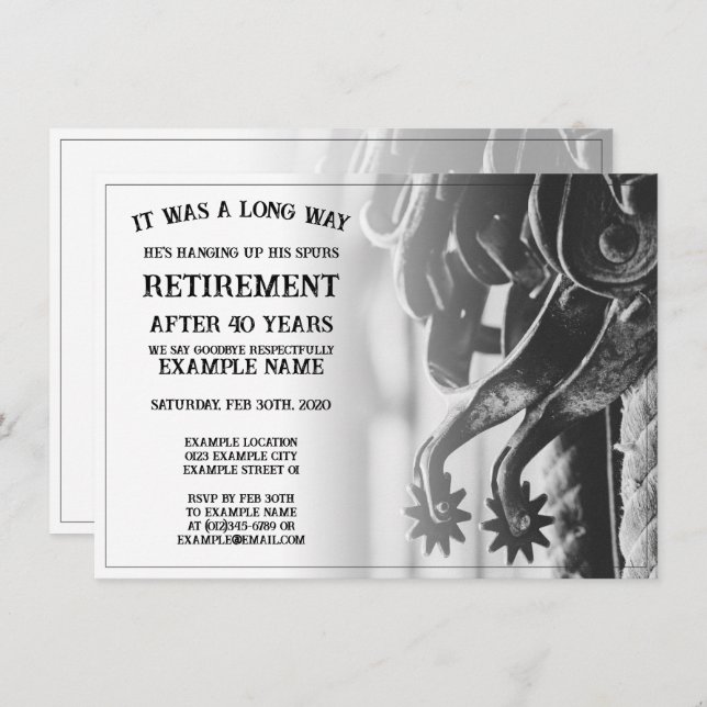 Anúncio de aposentadoria com esporos antigos (Frente/Verso)