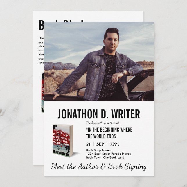 Anúncio de Assinatura do Livro de Autores e Promoç (Frente/Verso)