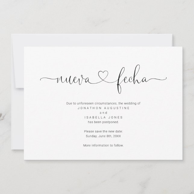 Anúncio de Atraso de Casamento Espanhol (Frente)