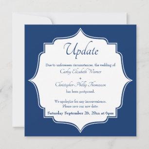 Anúncio de Atualização de Casamento Adiado de mari