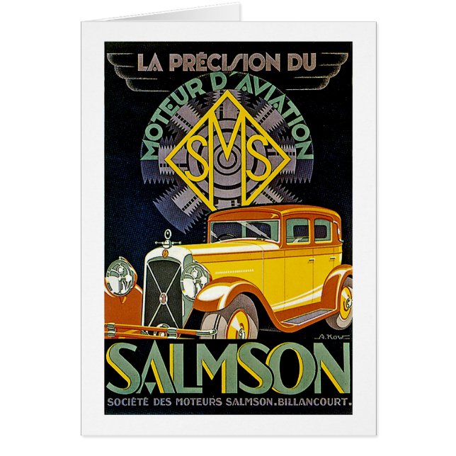 Anúncio de automóvel Salmson Vintage (Frente)