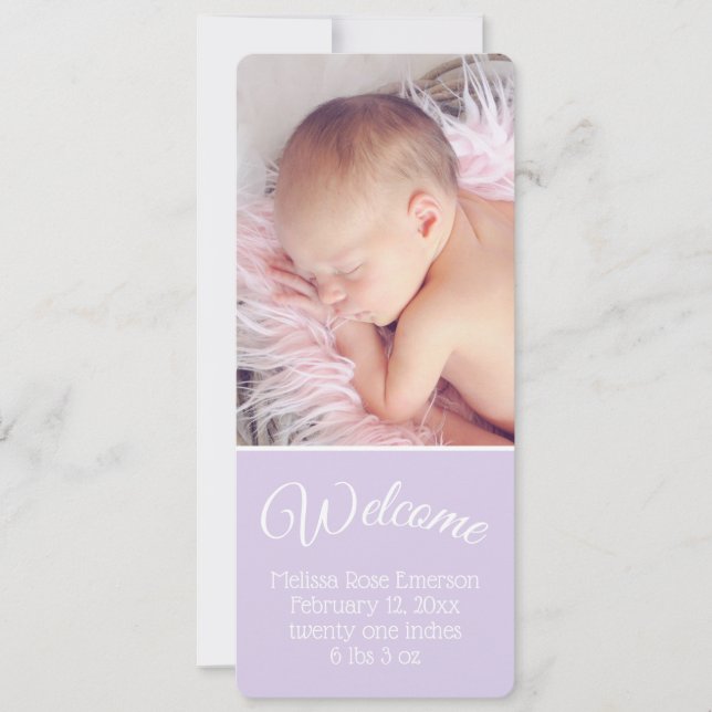 Anúncio de bebê bem-vindo (Frente)