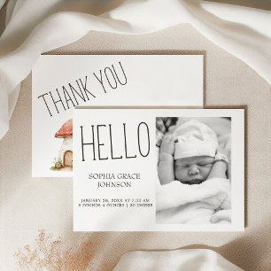 Anúncio de Bebê com Foto de Animais da Floresta Bo