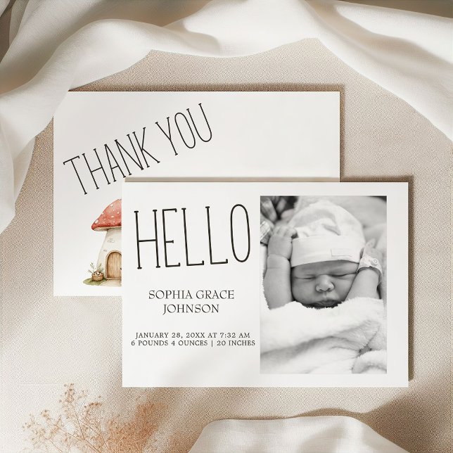 Anúncio de Bebê com Foto de Animais da Floresta Bo (Criador carregado)