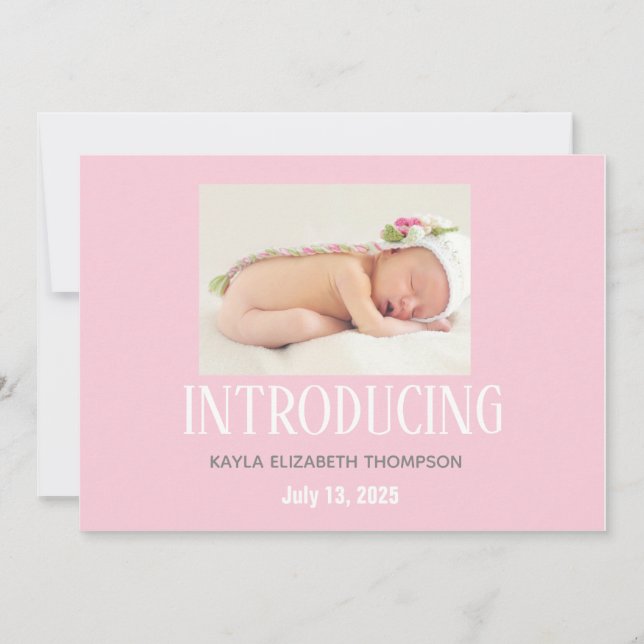 Anúncio de Bebê com Foto Personalizada (Frente)