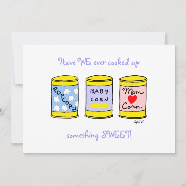 Anúncio De Bebê De Cartoon Engraçado Único Para Fo (Frente)