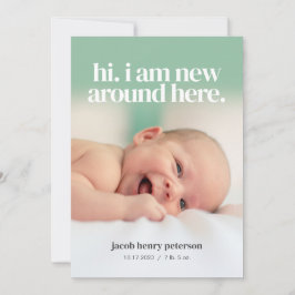 Anúncio de bebê de foto ou anúncio de nascimento