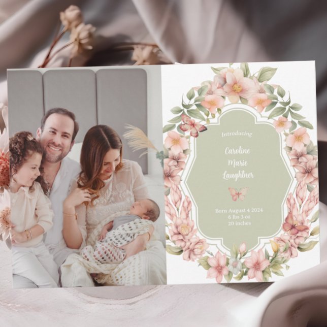 Anúncio de Bebê de Jardim de Borboleta Encantada (Criador carregado)