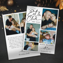 Anúncio de Bebê de Natal Moderno Colagem de Fotos