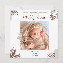 ANÚNCIO DE BEBÊ FOTO - PERSONALIZÁVEL