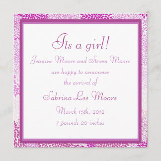 Anúncio de bebê (garota)