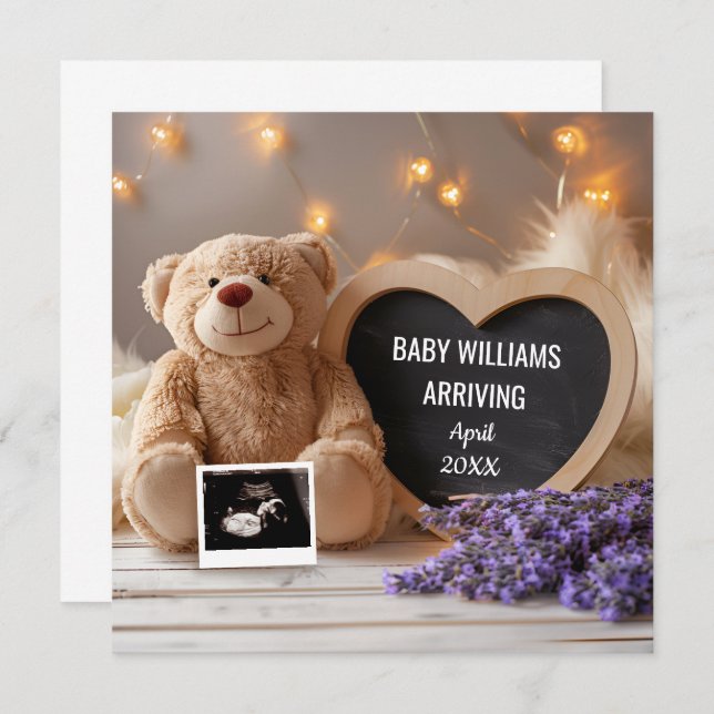 Anúncio de bebê lavanda Mídia social (Frente/Verso)